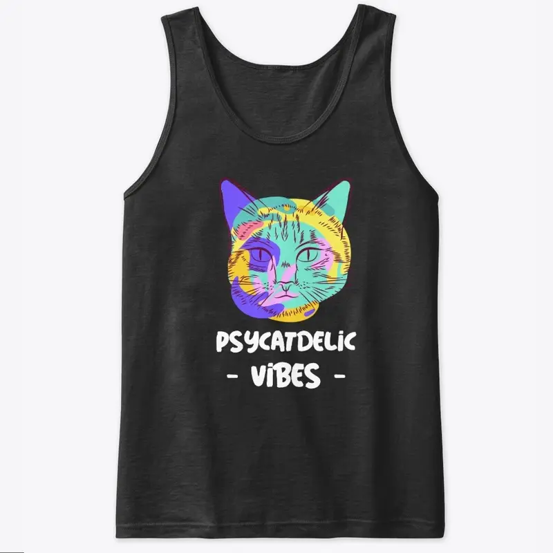 Psycatdelic Vibes Design | Funky Cat Tee