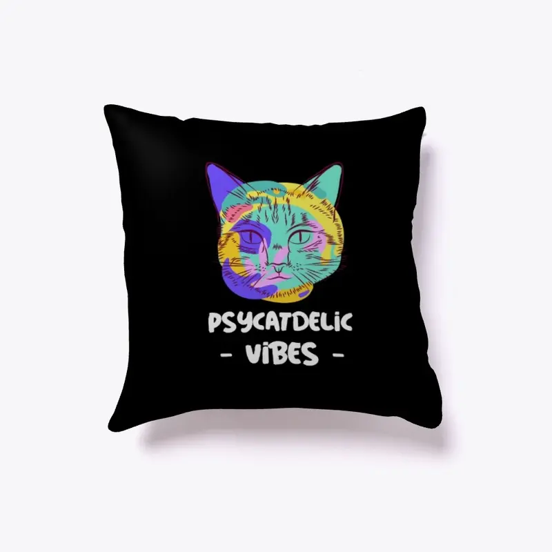 Psycatdelic Vibes Design | Funky Cat Tee