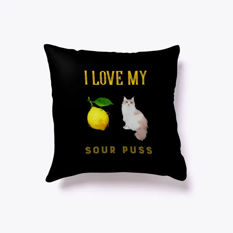 Love My Sour Puss Design | Cat Tee